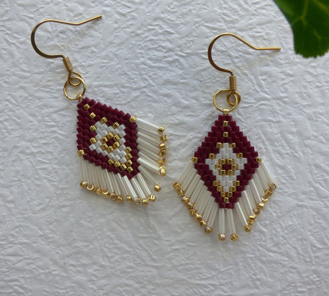 Boucles d'oreilles Bordeaux 