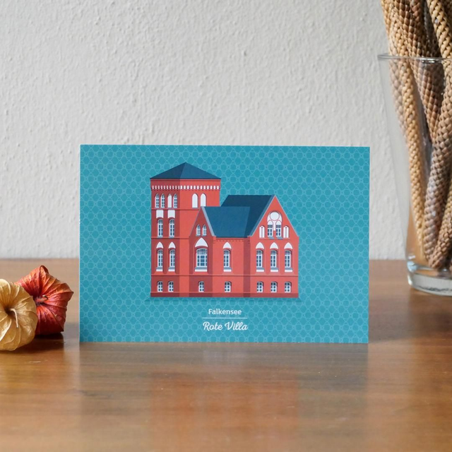 Postkarte &quot;Rote Villa, Falkensee&quot;