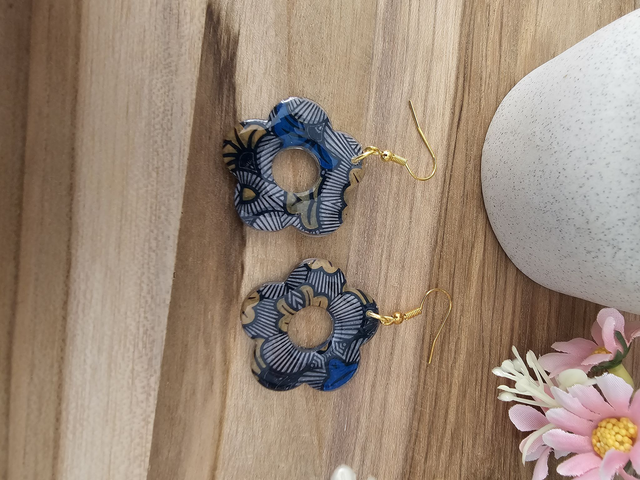 🗿LEA - &quot;Éclat Wax&quot; – Pendentifs en Résine avec motif Africain🗿​ (1)