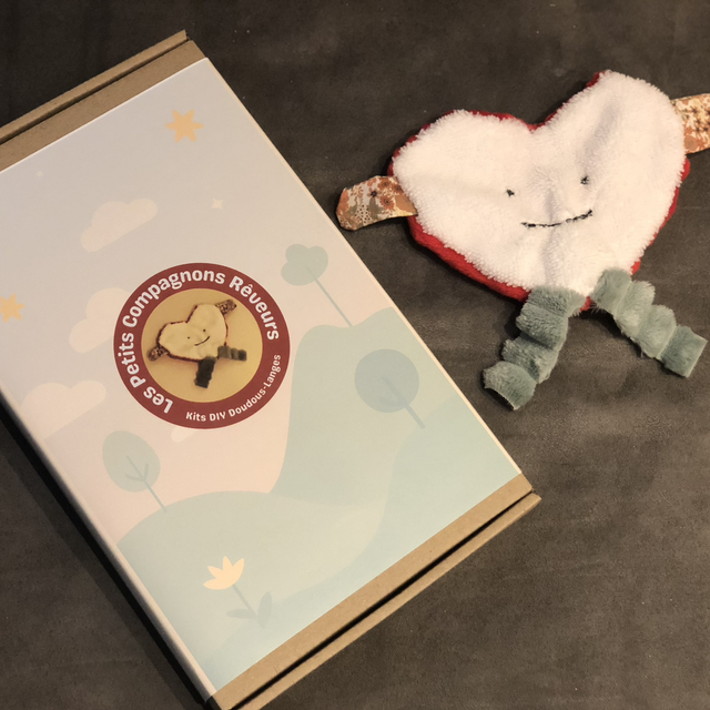 Précommande Cœur - Les petits compagnons rêveurs - Kit DIY Doudous-Langes 