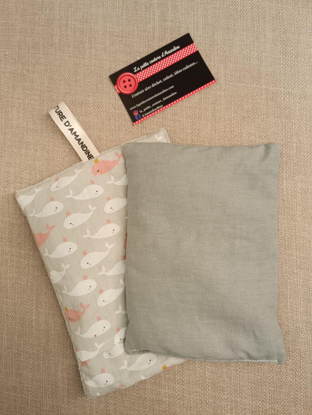 Bouillotte sèche motif baleines