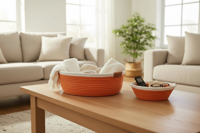 Panier haut double bordure bi-color