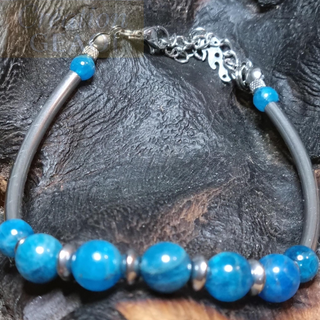Jumelle Elegante apatite bleue