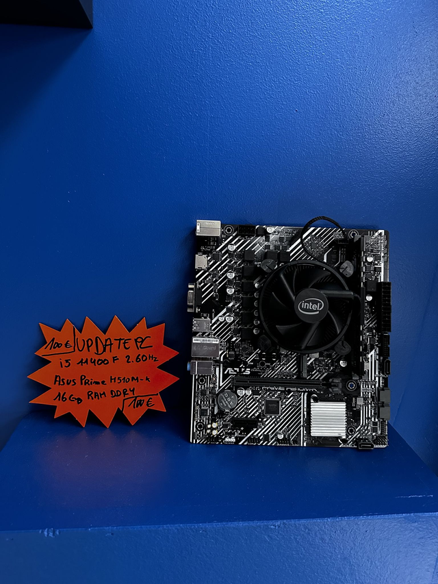 Upgrade PC I5 11400F + 16GO RAM DDR4 3200 + ASUS PRIME H510M-K