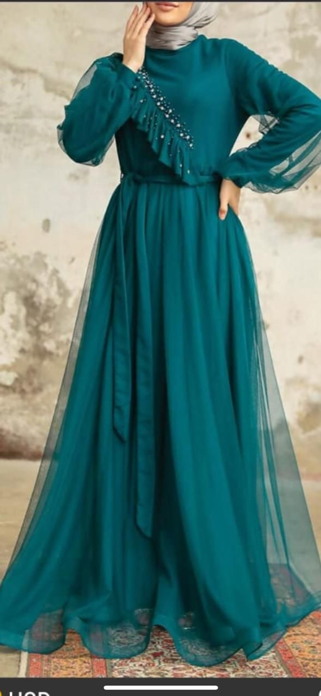 robe de soirée bleue