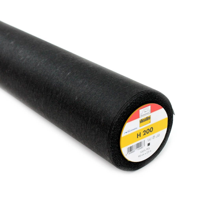 Vlieseline zwart (90 cm x 10 cm)