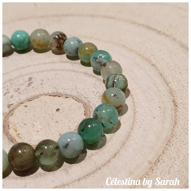 Bracelet Chrysoprase 6mm Taille Dame