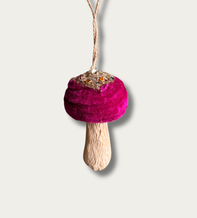 Pink Mushroom Ornament 