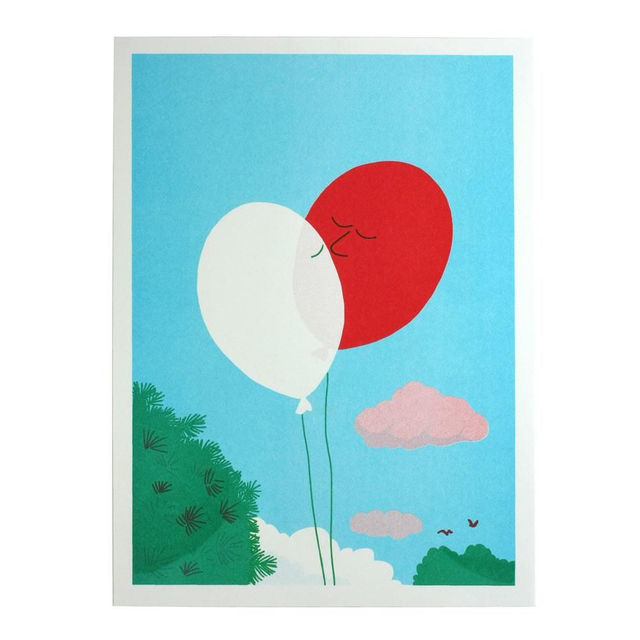 Ballons bisous - affiche A3