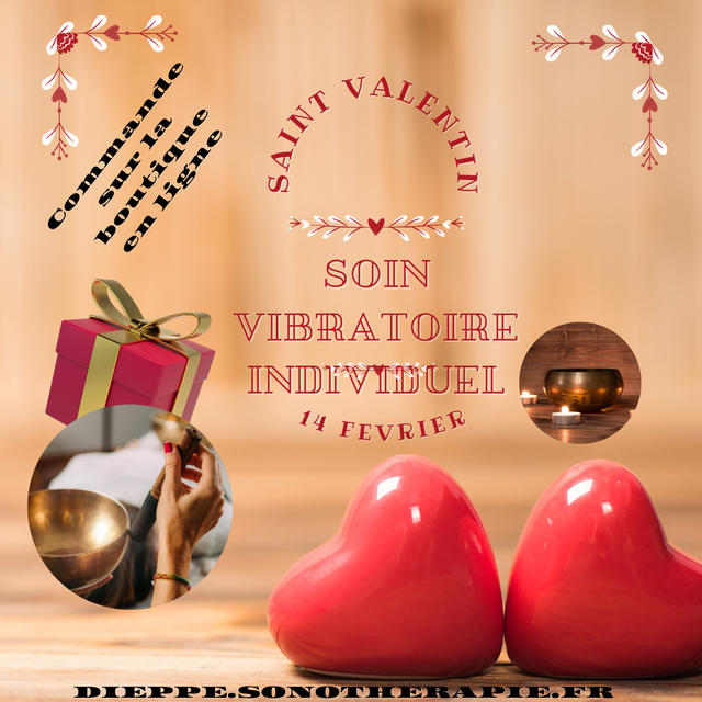Bon cadeau Massage sonore et vibratoire aux bols tibétains Saint Valentin