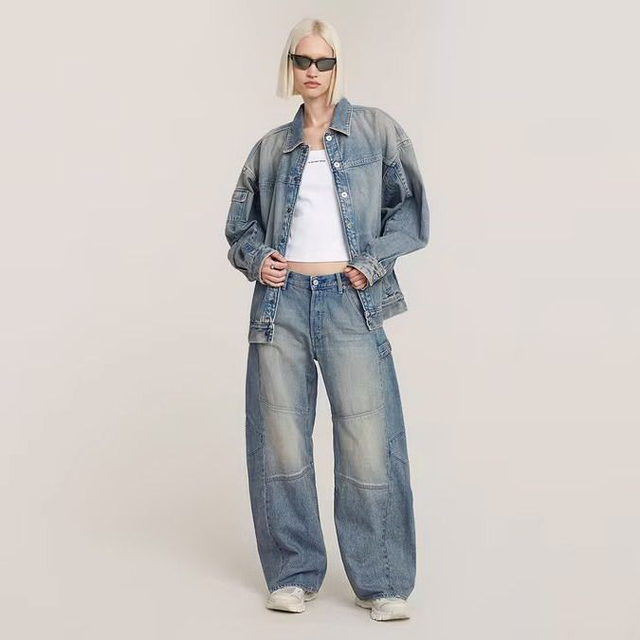 G-STAR Bowey 3D Carpenter Loose Jeans donna in denim rigido- taglio ampio e vita