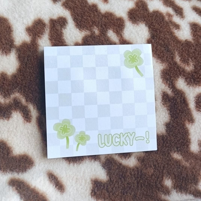 lucky clover four - sticky notepad
