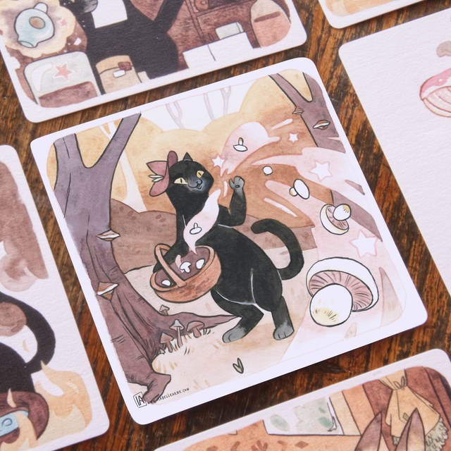 Print carré - Récolte de champignons