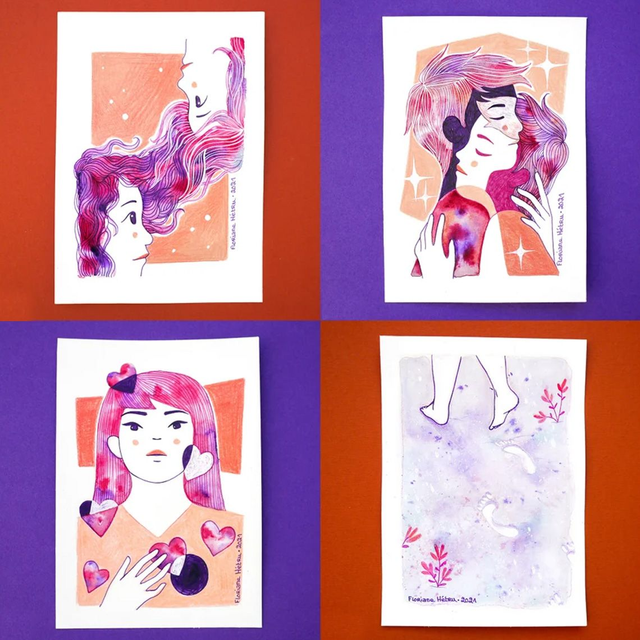 INKTOBER // mini originaux A6 (26 à 28)