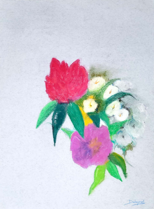 Fleurs roses et blanches, 2018