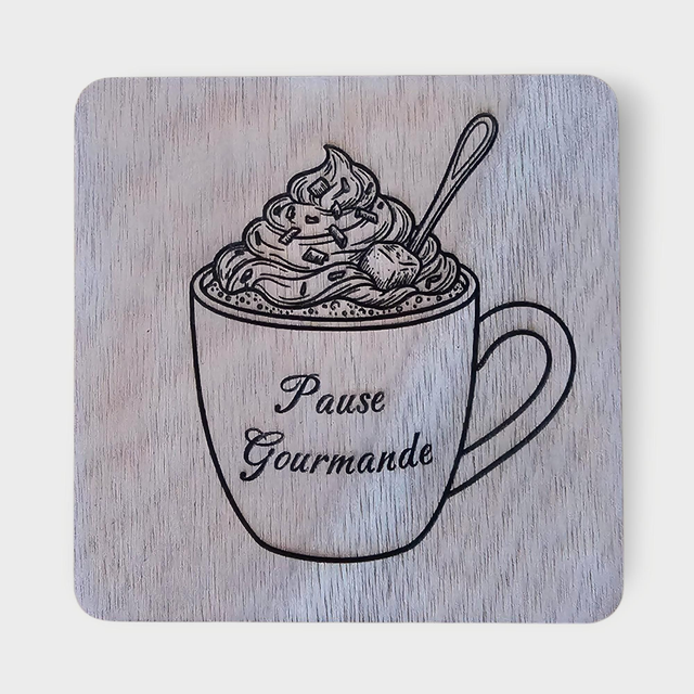 Dessous de verre carré (x4) - thème hiver