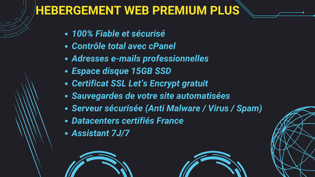 Hébergement Web Premium Plus / année