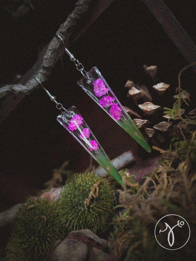 Purple Flower Triangles