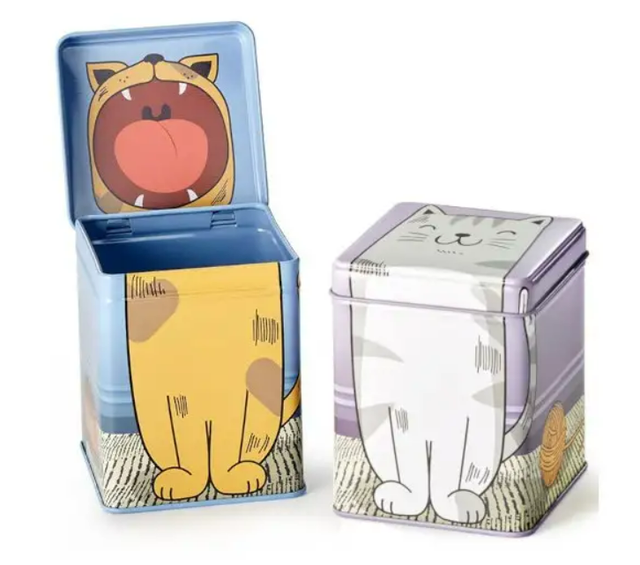 Lata Murphy para 100 g de té - Diseño divertido con tapa pintada (2 modelos a elegir) *912