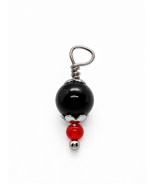 Su Coccu Ariete «Scintilla» – Onice e Corniola Rossa – Acciaio