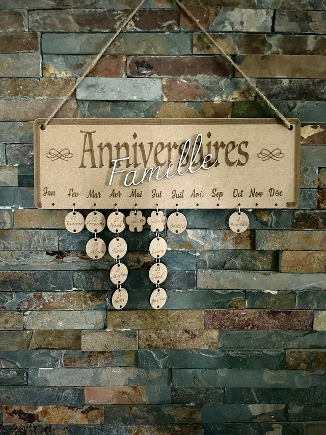 Calendrier Anniversaire 