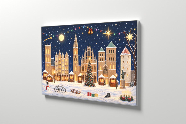 Das Adventsbild – Leuchtbild