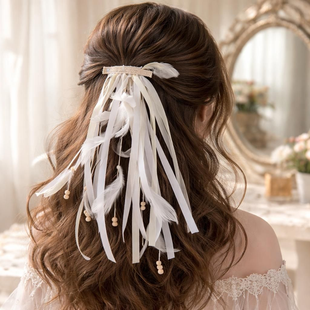 "Blanca" - Barrette Amérindienne