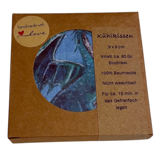 🌿 Mini Wärme- & Kühlkissen aus Baumwolle mit Dinkel (9 × 9 cm)