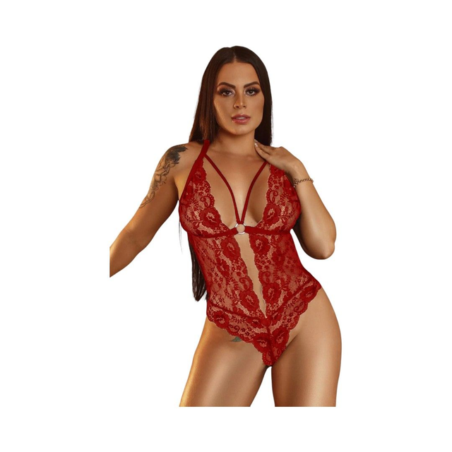 Body de Encaje Rojo Paty Talla L