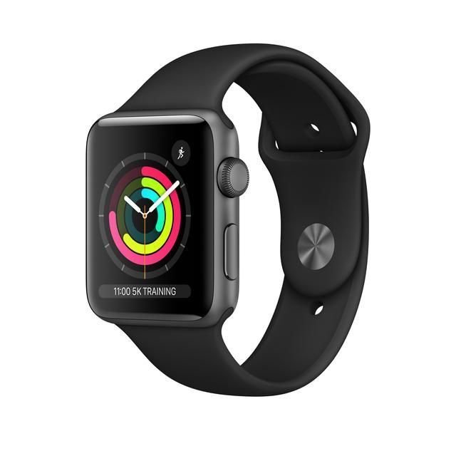 APPLE Watch Series 3 38mm Zwart sportbandje.