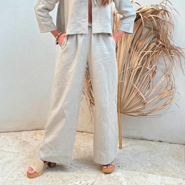 Mallorca linen pants Natural 