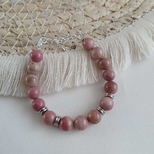 Damesarmband met Rhodoniet  – Balans &amp; Emotionele Kracht  (1.225)