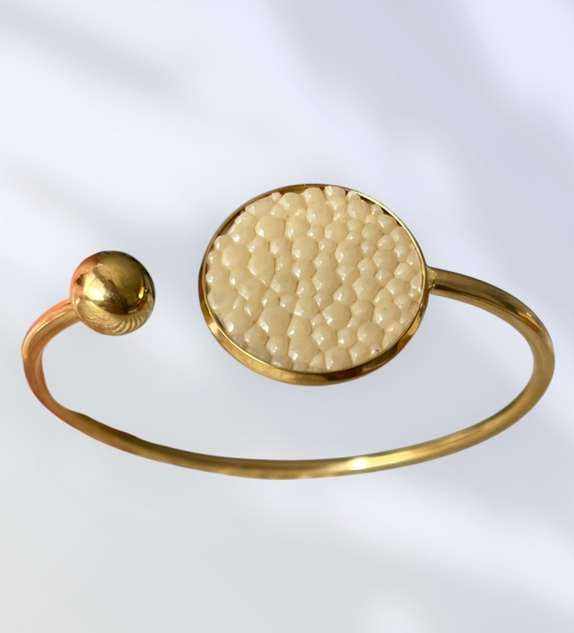 Jonc Simple Blanc cassé 