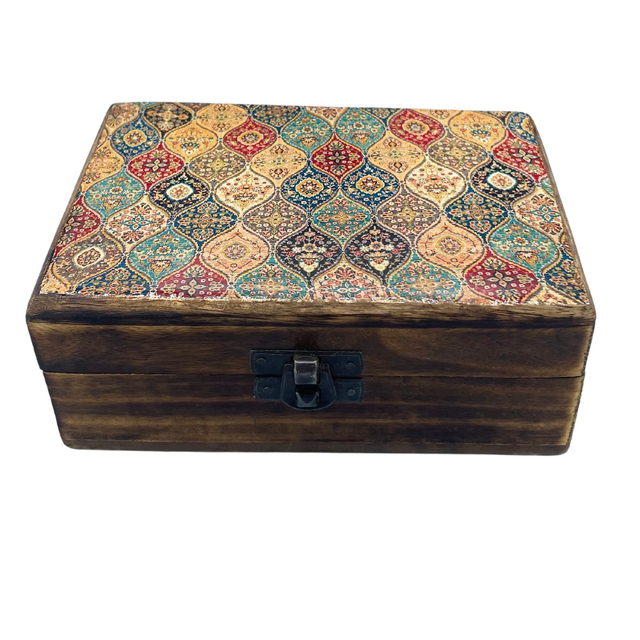Ceramic Glazed Wood Box  