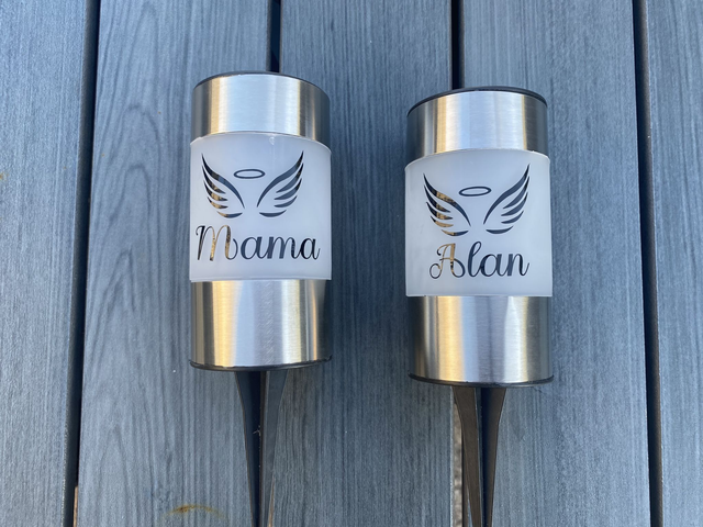 Solar powered grave light