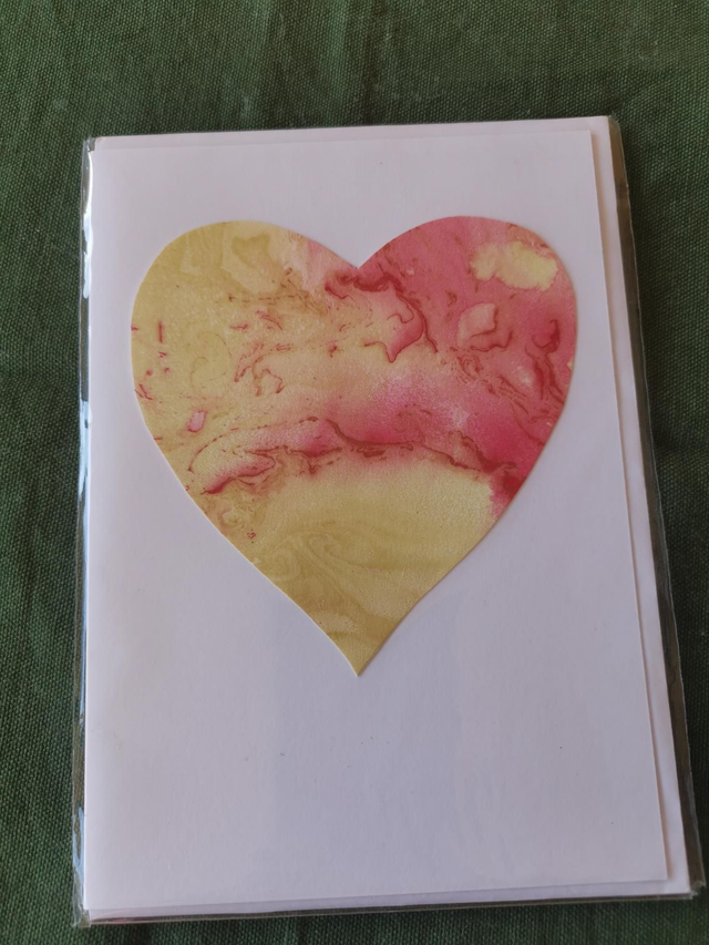 Marbled  Heart Card 