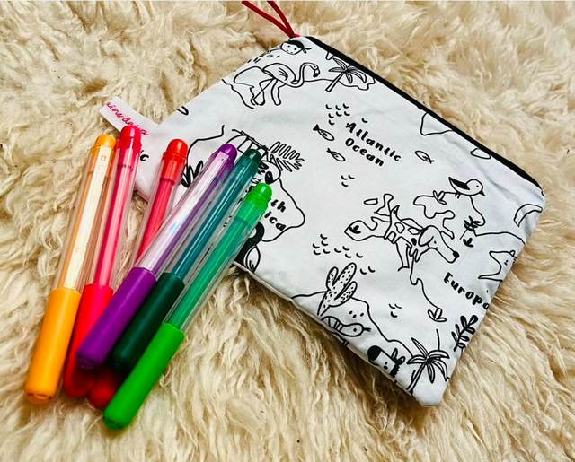 Pochette à colorier lavable 