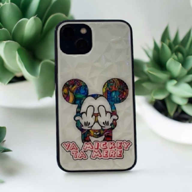 Coque personnalisée - Mickey IPhone 13 Effet Diamants 