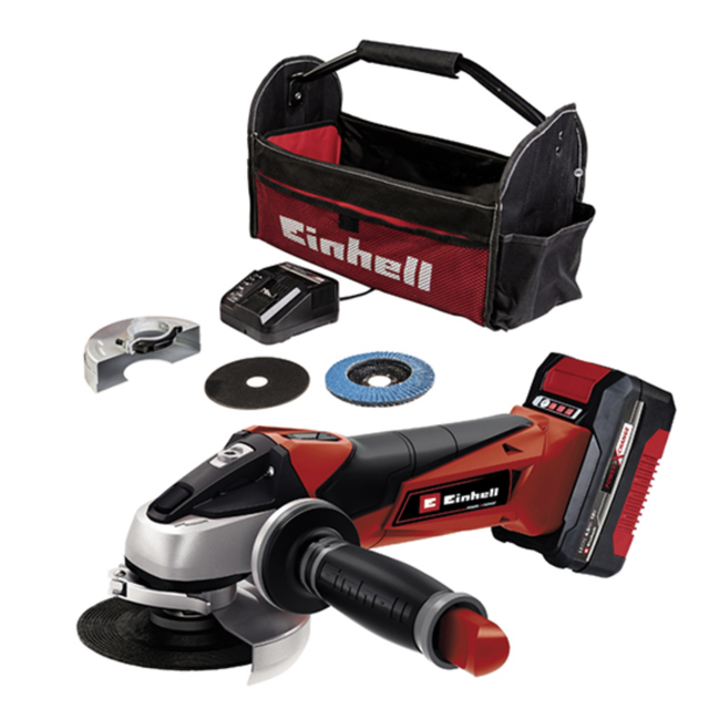 Einhell TE-AG 18/115 Li Cordless Angle Grinder with 1 x 4.0Ah Battery