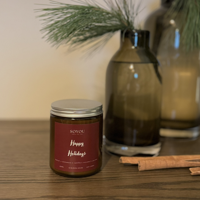 Happy Holidays illatgyertya, 200 ml