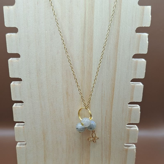 Collier anneau Labradorite