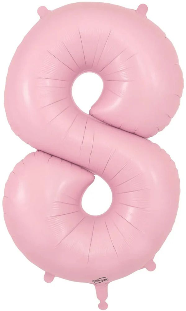 9FT BANNER HAPPY 8TH BIRTHDAY PINK HOLOGRAPHIC