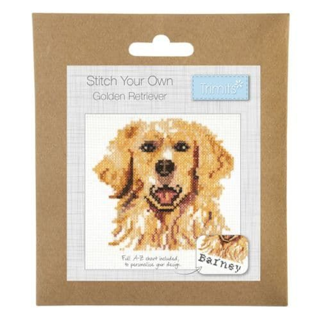 Golden Retriever cross stitch kit