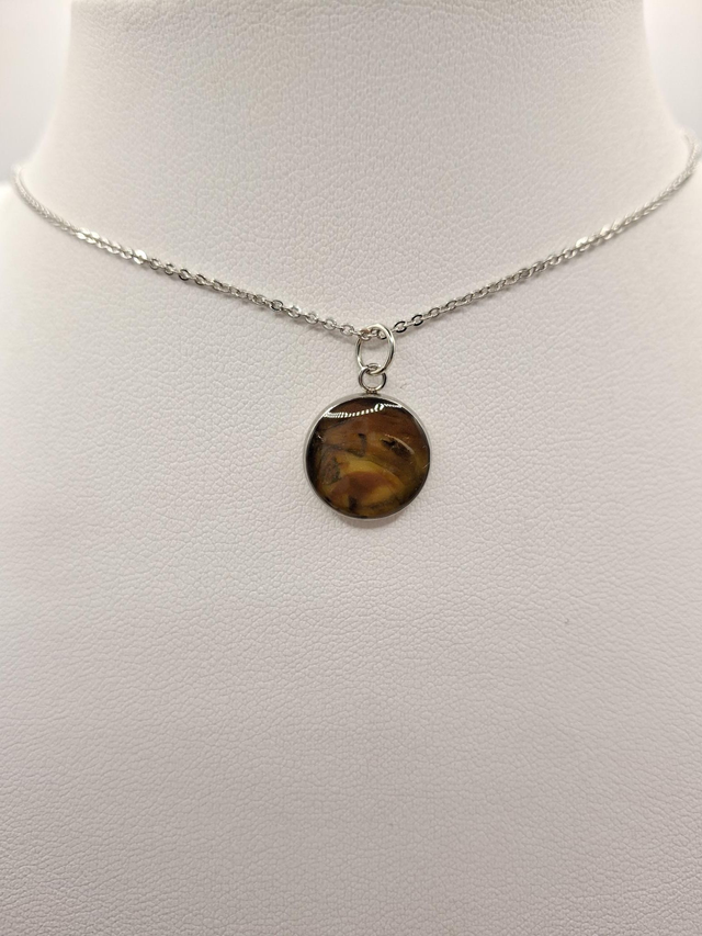 Faux tortoiseshell pendant