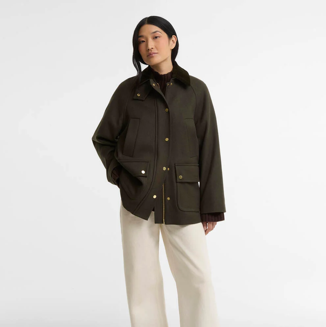Barbour Women's Bedale Wool Coat Olive / Shadow Classic