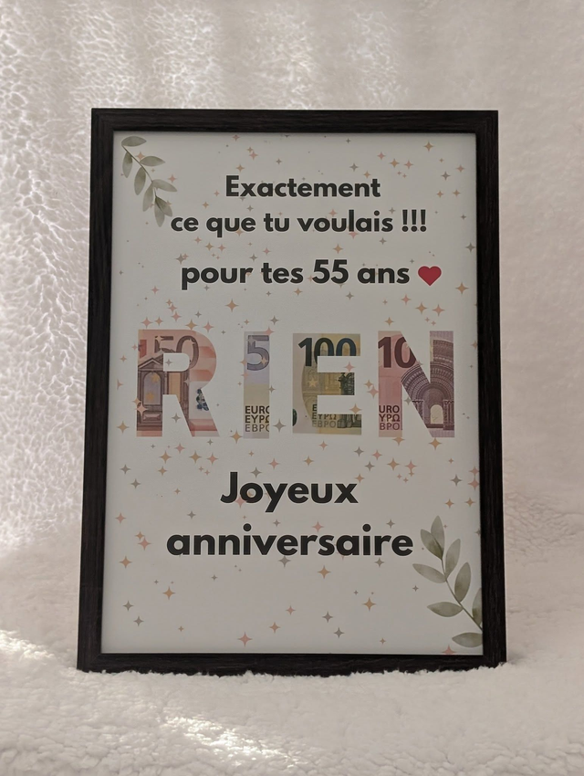 cadre personnalisé "RIEN"