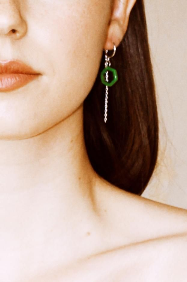 Boucles d&#039;oreilles TWIST en ivoire végétal 