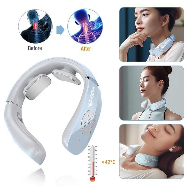Electric Neck Massager – Rechargeable EMS Pulse