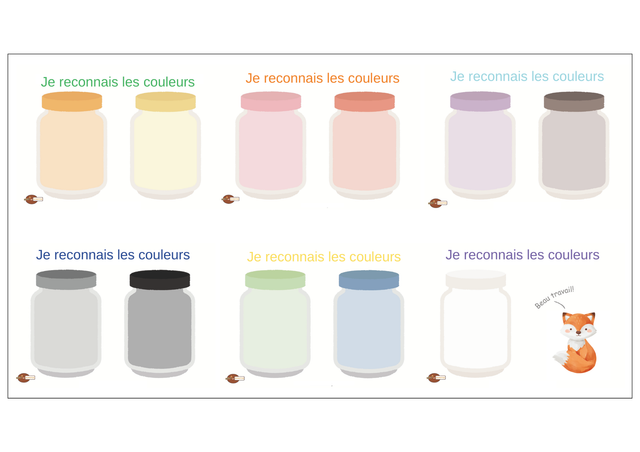 Placer les objets dans le pot correspondant