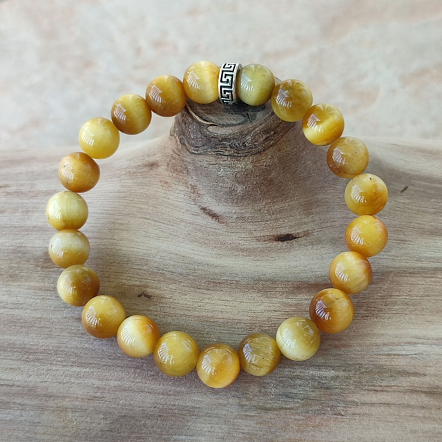 Bracelet oeil de tigre doré